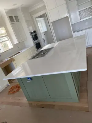 Ivory Rhino Marble Kitchen Surfaces — Countertop Installation Services project by Paradise Granite LLC