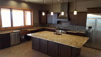 Brewster, WA Yellow River Granite — Countertop Installation Services project by Cornerstone Custom Granite,LLC