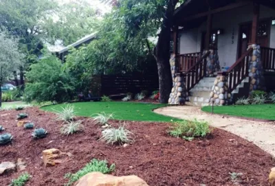 Travis Heights - Austin Texas - Matthew Gatewood Landscape Design by LawnPop Artificial Turf