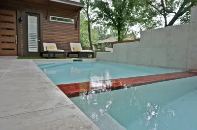 Modern Home with Artifical Turf Courtyard — Landscape Construction project by LawnPop Artificial Turf