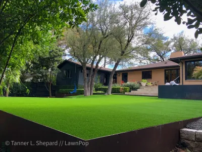 Cool Backyard Spaces — Landscape Construction project by LawnPop Artificial Turf in Austin