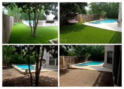 Austin Home with a Pool — Landscape Construction project by LawnPop Artificial Turf