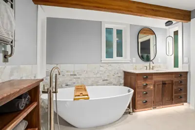 Sammamish Main Spa Bathroom and Closet — Home Renovation & Remodeling Services project by McAdams Remodeling & Design