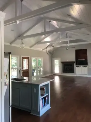 Beam and Shiplap Ceiling — Home Renovation & Remodeling Services project by Beekman Builders