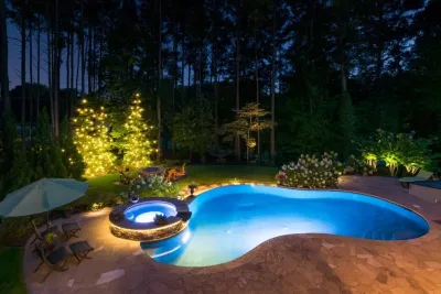 Marietta Country Club Landscape Lighting - 2017 — Landscape Construction project by Lights Over Atlanta in Kennesaw