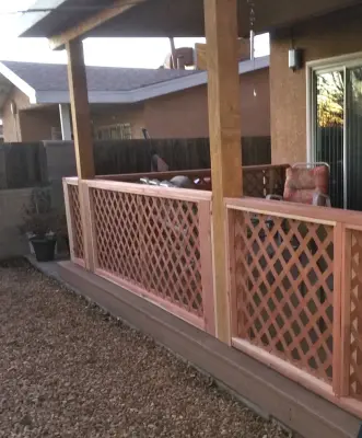 Cozy Patio with Partition — Home Renovation & Remodeling Services project by Sharp Industries, LLC