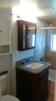 Compact Upper-Level Bathroom — Home Renovation & Remodeling Services project by DC Premier Construction