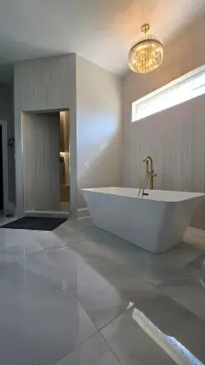 Contemporary Spa-Inspired Bathroom Oasis — Home Renovation & Remodeling Services project by HomeStar Services And Contracting, Inc