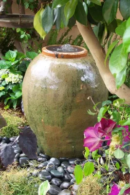 Stream With Bubbling Urn Fountains by California Waterscapes