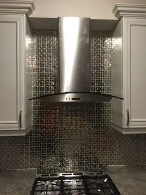 Metallic wall paneling — Home Renovation & Remodeling Services project by Buildby7 LLC