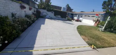 Pomona Stamped Concrete Driveway — Home Renovation & Remodeling Services project by California Home Center