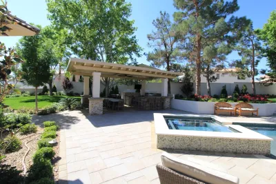 Outdoor Kitchens & BBQ's — Landscape Construction project by Living Water Lawn And Garden