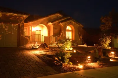 Landscape Lighting — Landscape Construction project by Living Water Lawn And Garden