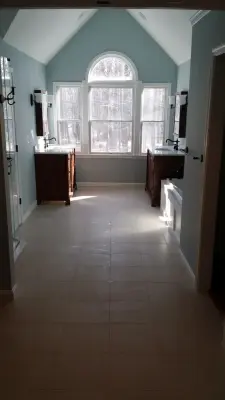 Gentle Blue Bathroom — Home Renovation & Remodeling Services project by RJZ Home Improvements, LLC