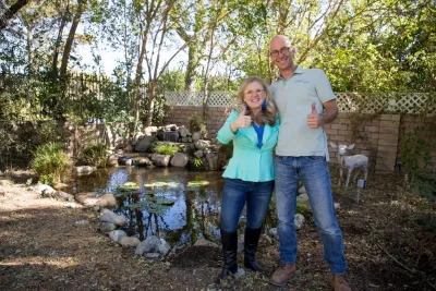 Nancy Cartwright's (Voice of Bart Simpson) Koi Pond! — Landscape Design project by California Waterscapes in Los Angeles