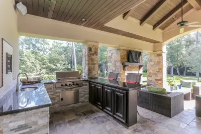 Alfresco Cooking Area in The Woodlands, TX — Home Renovation & Remodeling Services project by Superior Renovations & Construction