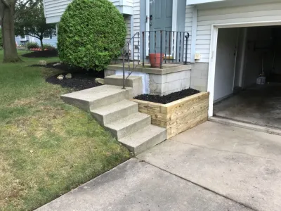 Landscape Stairways — Landscape Construction project by Luxury Lawns & Landscaping LLC in Medina