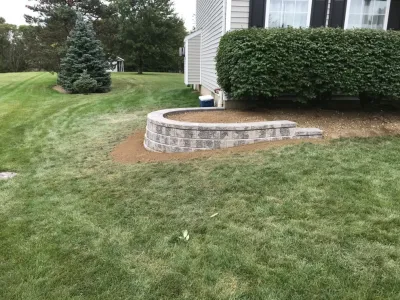 Retaining Walls — Landscape Construction project by Luxury Lawns & Landscaping LLC in Medina