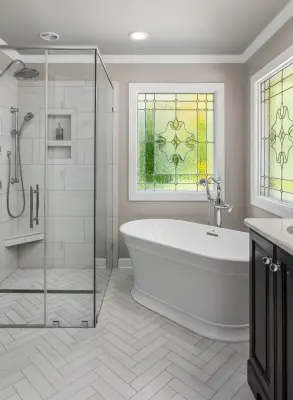 Tarleton Primary Bathroom — Home Renovation & Remodeling Services project by Badin Lake Builders