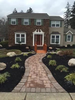 Paver walkway with bridge (Sokolowski) — Landscape Design project by Cambridge Landscapes