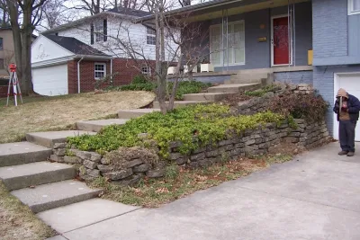 Walkway and Retaining Wall Upgrade — Landscape Construction project by Majestic Services Of Michigan in Grand Rapids