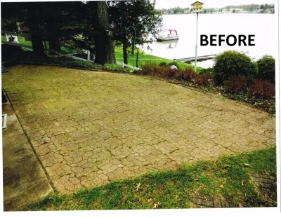 Lakeside Patio and Garden Wall — Landscape Construction project by Majestic Services Of Michigan in Sparta