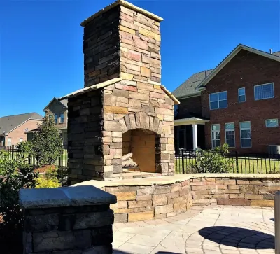 Custom Fireplaces — Landscape Construction project by Makeover My Yard