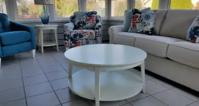 Vibrant and Cheerful Sunroom by Susan Knox For Ethan Allen Peoria, IL