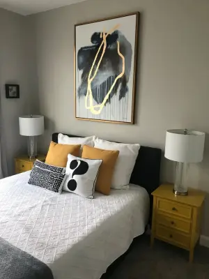 Affordable Bedroom by Monica Lukas Design