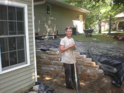(In-laws) - Backyard Landscaping — Landscape Construction project by Mark's Lawn Service, Inc. in Maple Grove