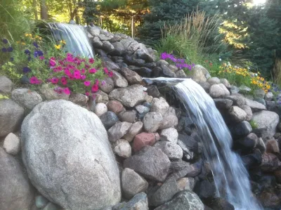 Water Fall — Landscape Construction project by Mark's Lawn Service, Inc.