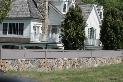 Stone Wall — Landscape Construction project by Martino Landscape Contractors Inc