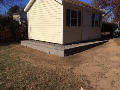 EP Henry Terrace Block Retaining Wall in Dakota Blend — Landscape Construction project by Mason's Landscaping And Construction LLC
