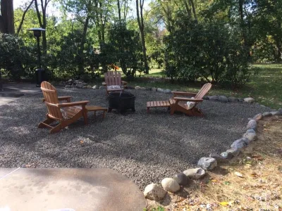 Pea Gravel Fire Pit by Mason's Landscaping And Construction LLC