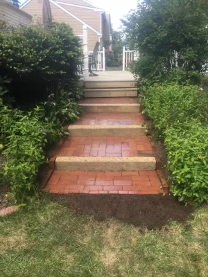 Brick Walkway Restoration — Landscape Construction project by Mason's Landscaping And Construction LLC