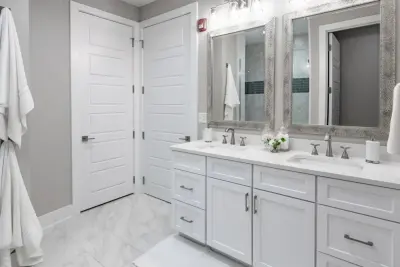 Penthouse with a Notre Dame View in Classic White and Gray Theme by Flourish Interiors By Vanessa C Smith