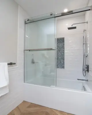 Brookside Bathroom — Interior Design & Decorating project by EDV Home Design