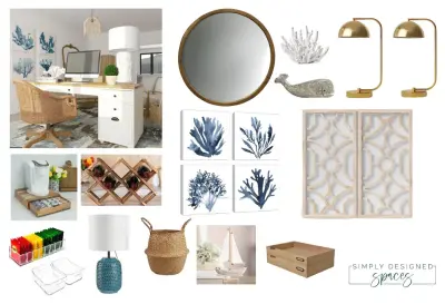 Conroe Workspace Inspiration Board — Interior Design & Decorating project by Simply Designed Spaces