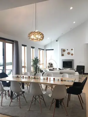Modern Dining Room in Traverse City — Interior Design & Decorating project by Dkasa Interiors