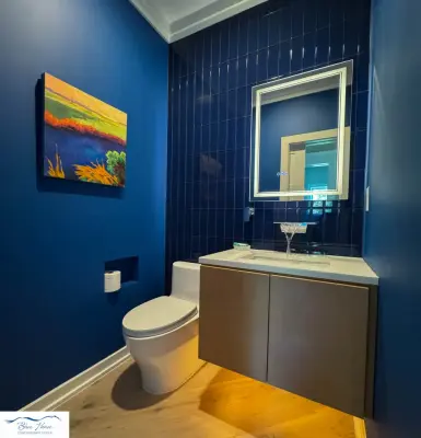 Modern Powder Room — Interior Design & Decorating project by Blue Horse Contemporary Design