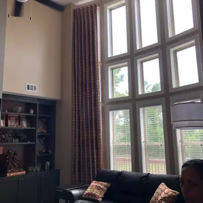 Modern Window Design - 20 Feet Tall — Interior Design & Decorating project by Panache` Interiors-Woodstock GA