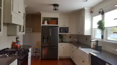 Cottage Kitchen Renovation for Artisans — Interior Design & Decorating project by Deborah Roides Interior Design
