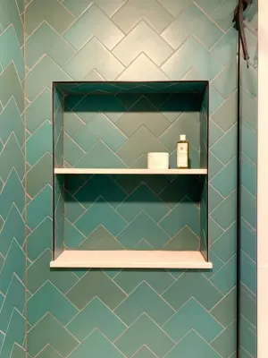 Vibrant and Inviting Hall Bathroom — Interior Design & Decorating project by DesignFive, LLC - Steve Shorthouse