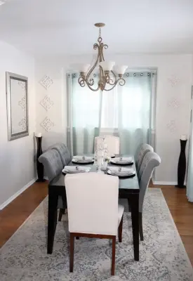 Dining area by Above Grace Interior Designs
