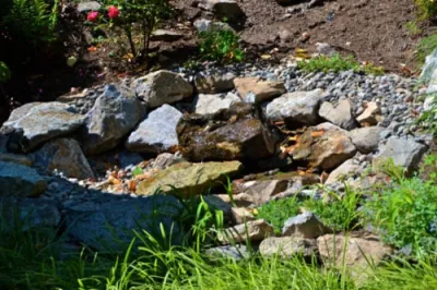 Rock Bubbler | Chappaqua NY — Landscape Construction project by MG's Lawn Green Inc