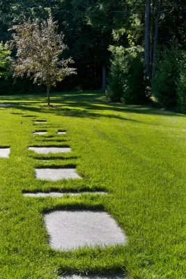 Classic Front Yard — Landscape Construction project by Michael Therrien Landscaping, LLC in Bedford