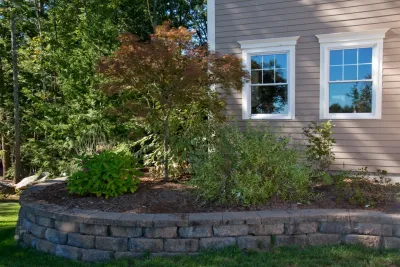 Landscaping with Stonework — Landscape Construction project by Michael Therrien Landscaping, LLC in Bedford