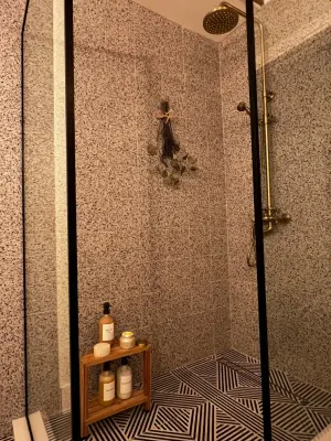 European Vintage Master Bathroom — Interior Design & Decorating project by Studio Katherine G
