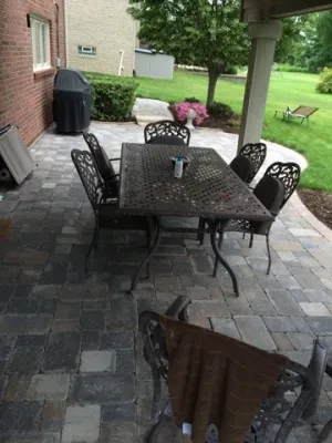 Brick Paver Installation 4 — Landscape Construction project by Mike's Clean Cut Landscaping, Inc