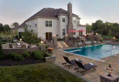 Hardscape Design and Build Pool Area — Landscape Construction project by Mike's Clean Cut Landscaping, Inc